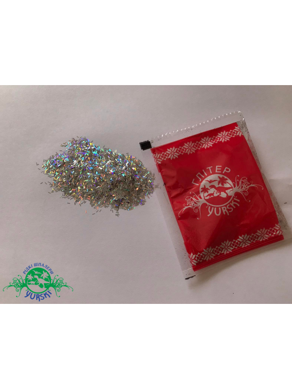 Блиск голографічне срібло полоска 3мм